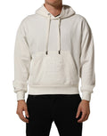 Dolce & Gabbana White Logo Hooded PulloverSweatshirt Sweater