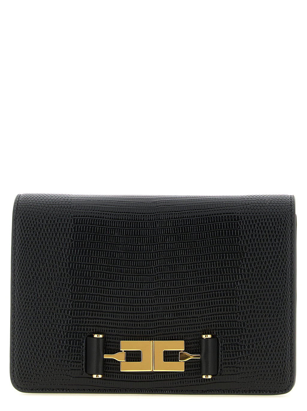 Elisabetta Franchi Black Polyester Crossbody Bag
