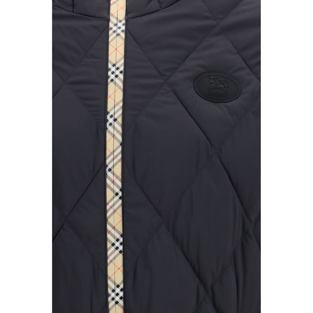 Burberry Black Nylon Full-Length Jacket