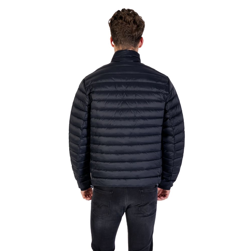 Armani Exchange Blue Polyamide Coat