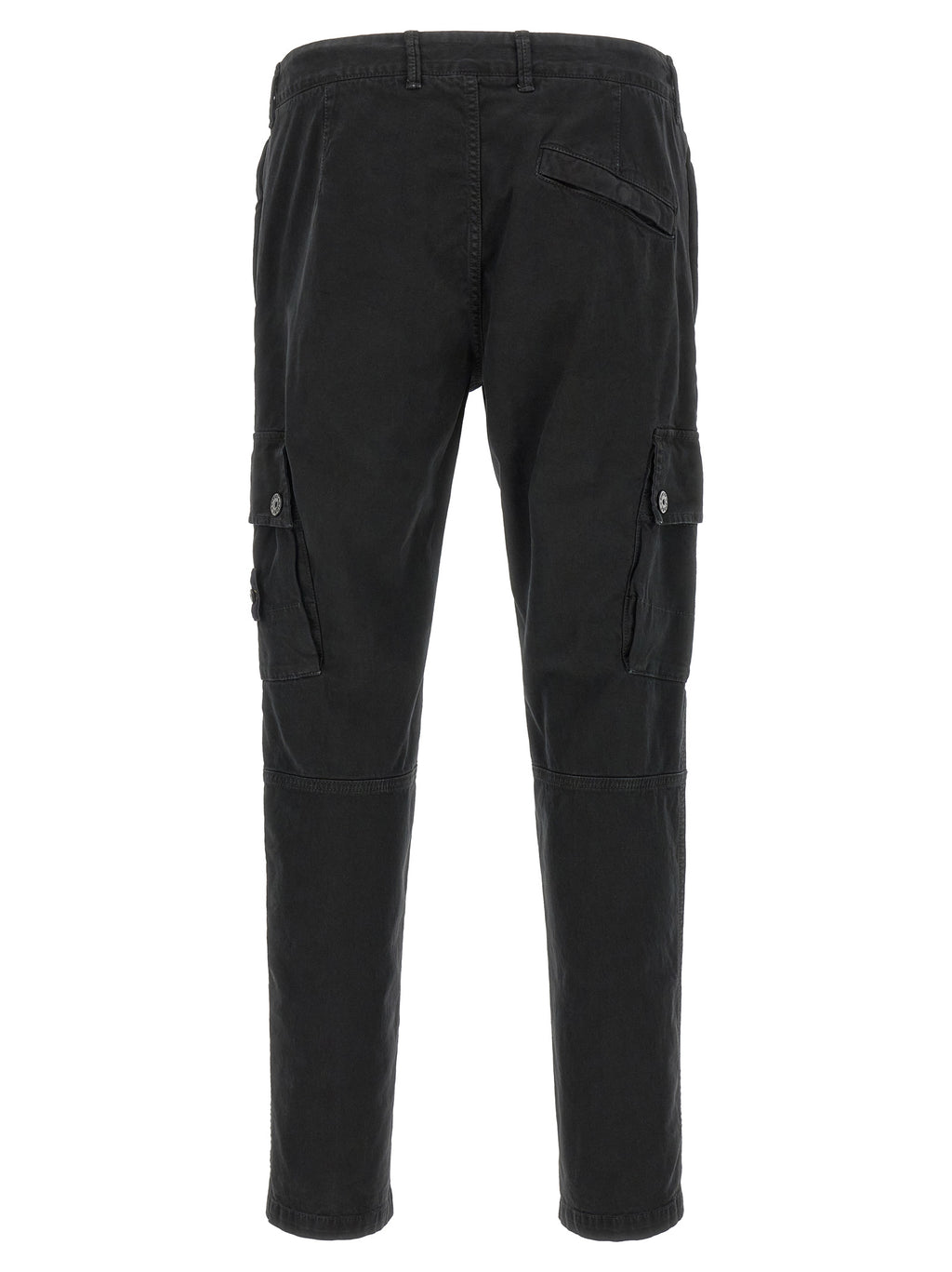 Stone Island Black Cotton Cargo Pants