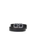 Ferragamo Black Calf Leather Bos Taurus Regular Belt