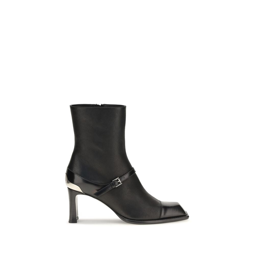 Alexander McQueen Black Lamb Ovis Aries Ankle Boots