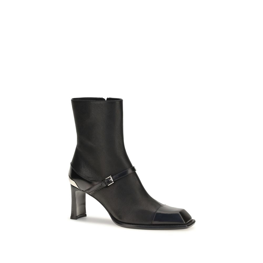 Alexander McQueen Black Lamb Ovis Aries Ankle Boots