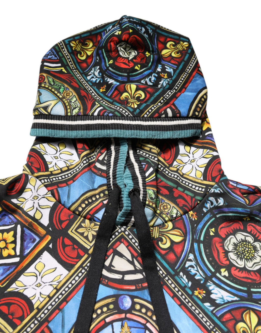 Dolce & Gabbana Multicolor Printed Hooded Sweatshirt Sweater