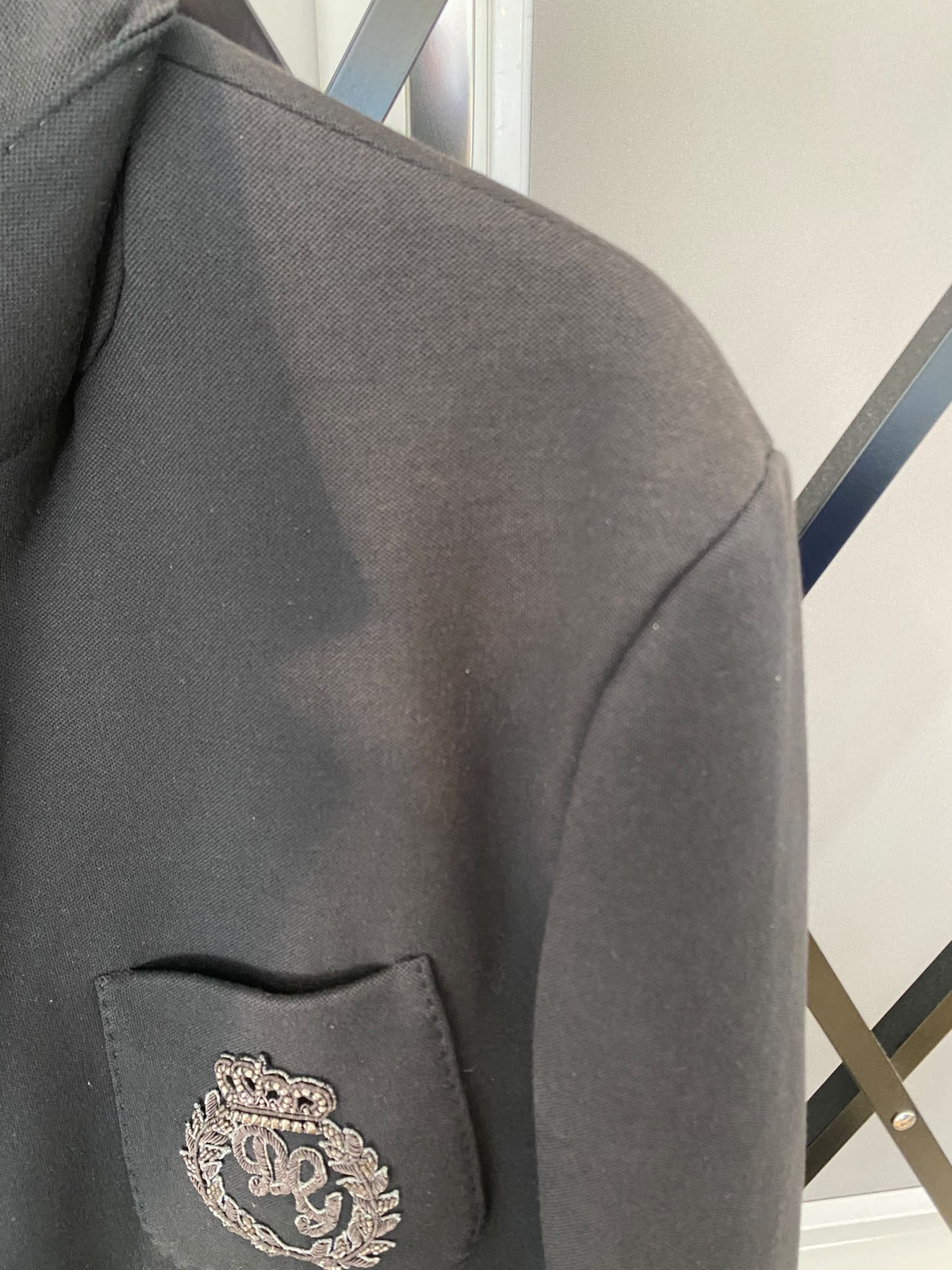 Dolce & Gabbana Black Embroidered Single Breasted Jacket