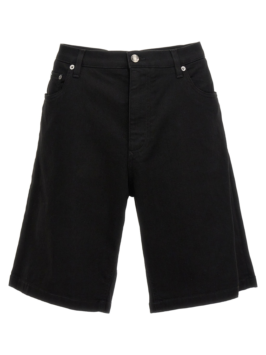 Dolce & Gabbana Black Cotton Bermuda Shorts