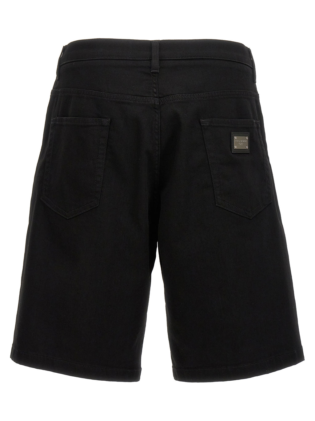 Dolce & Gabbana Black Cotton Bermuda Shorts