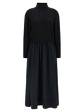 Polo Ralph Lauren Black Wool Long Dress