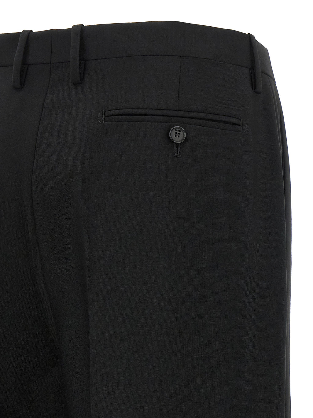 Fendi Black Mohair Dress Pants