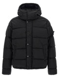 Stone Island Black Virgin Wool Full-Length Jacket
