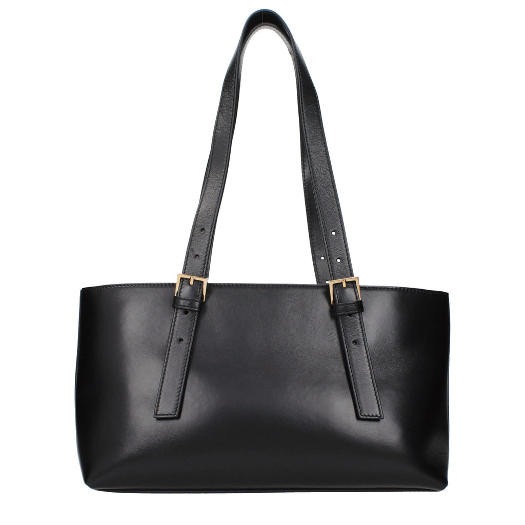 Versace Black Leather Shoulder Bag