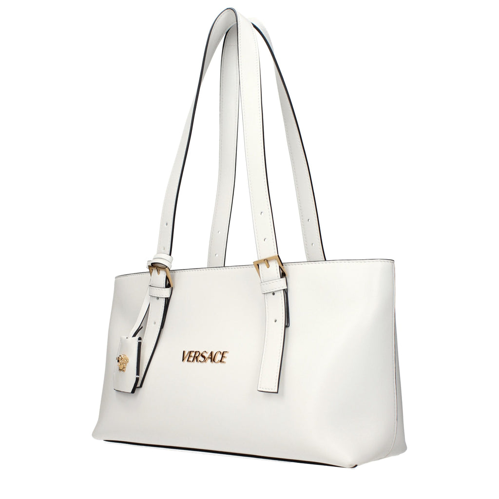 Versace White Leather Shoulder Bag