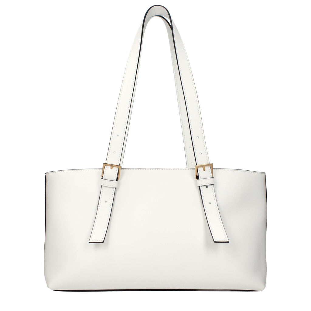 Versace White Leather Shoulder Bag