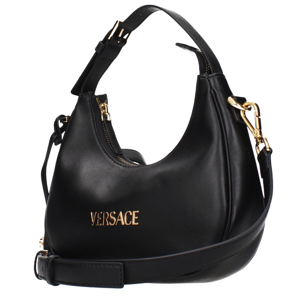 Versace Black Leather Handbag