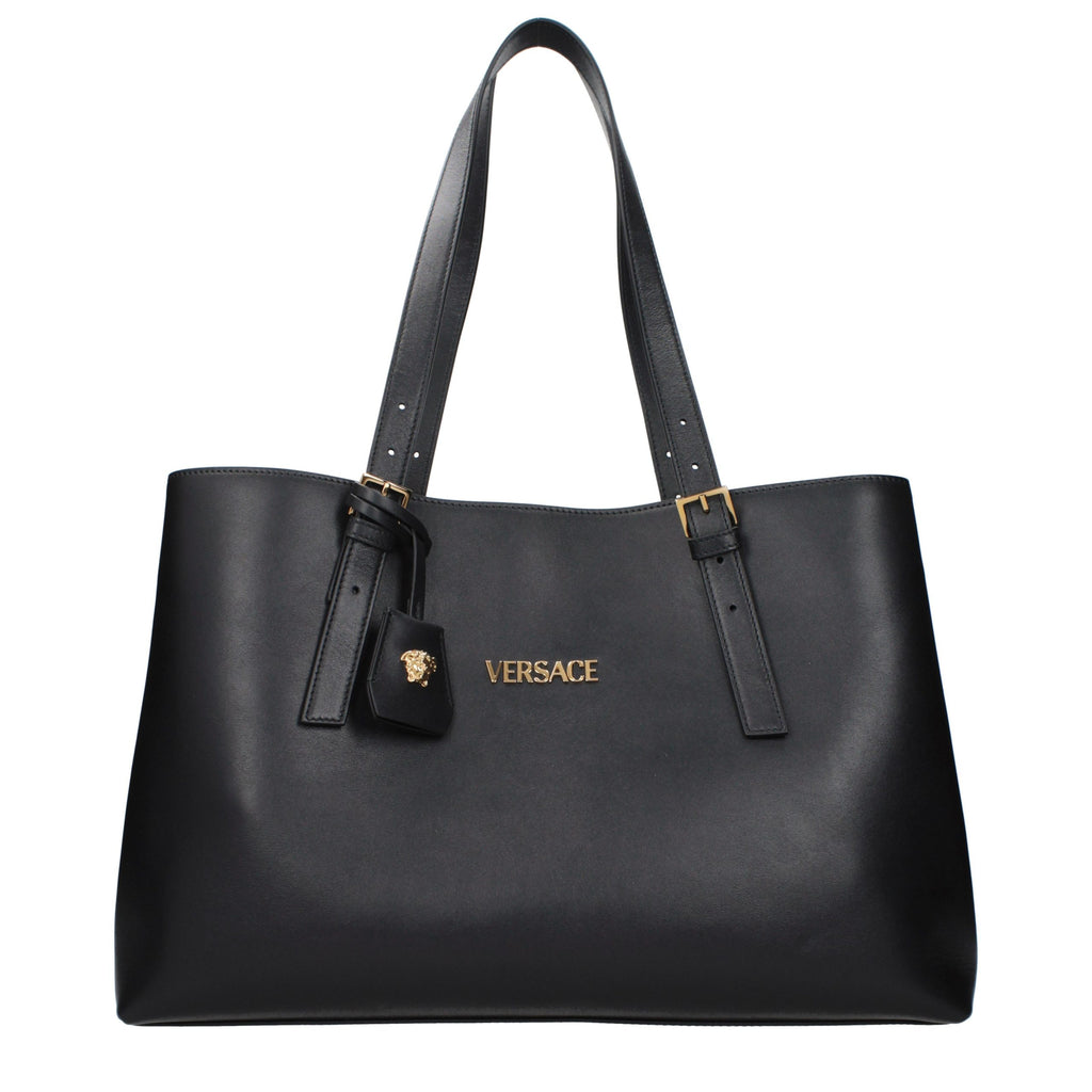 Versace Black Leather Shoulder Bag