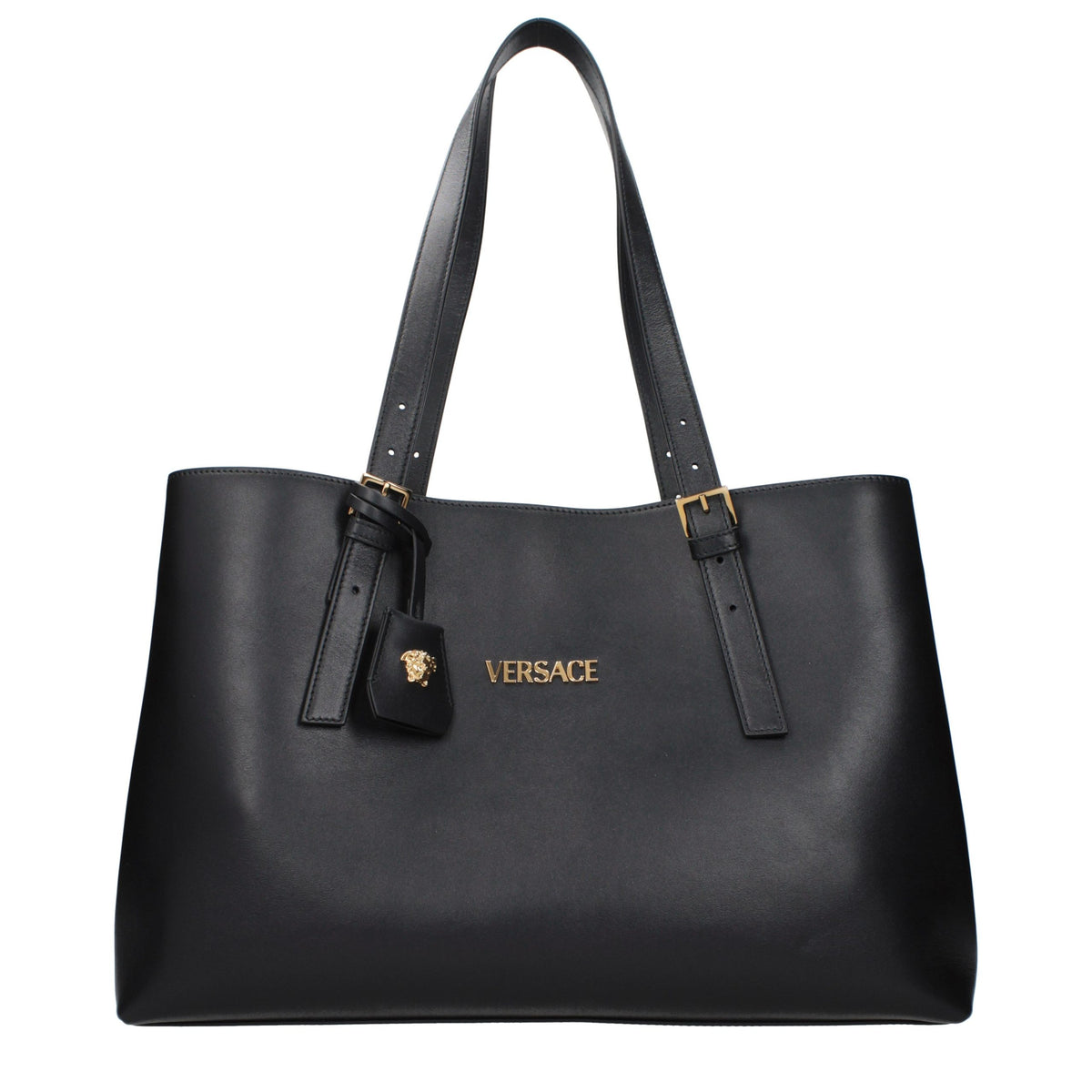 Versace Black Leather Shoulder Bag