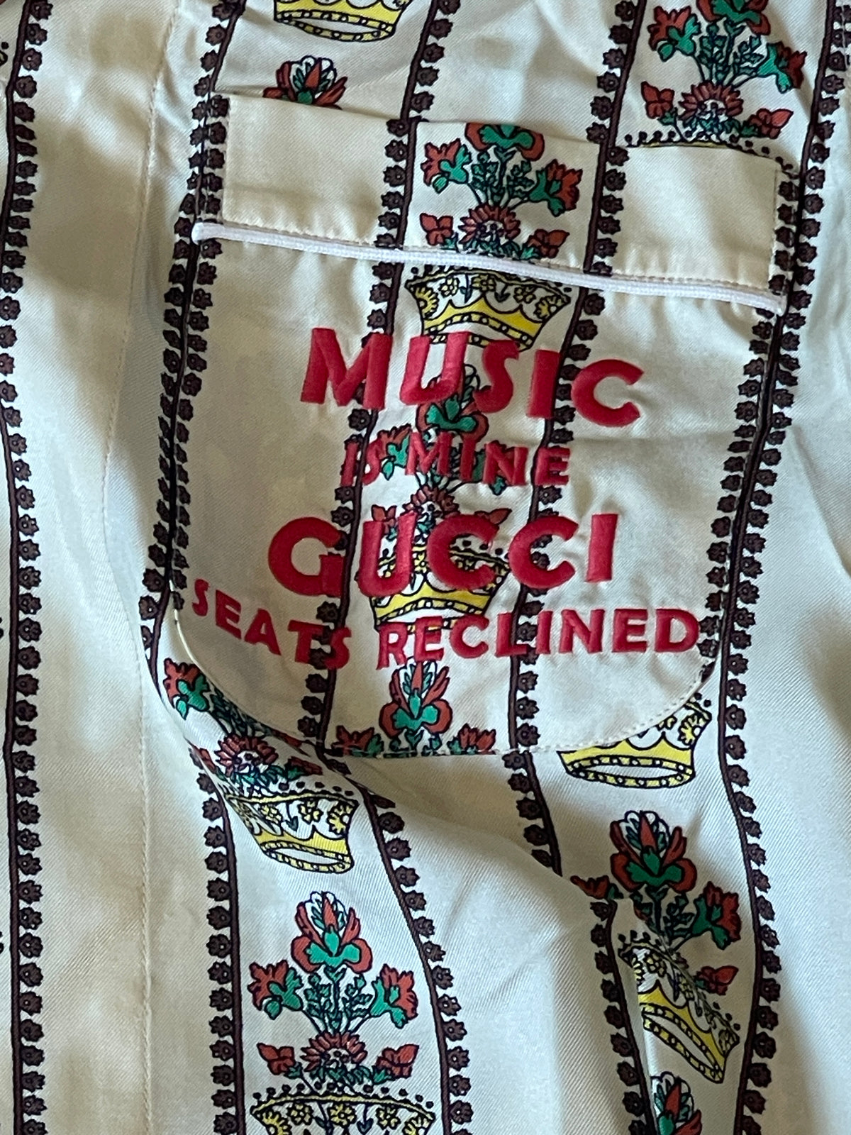 Gucci Two-Piece Silk Trouser Set
