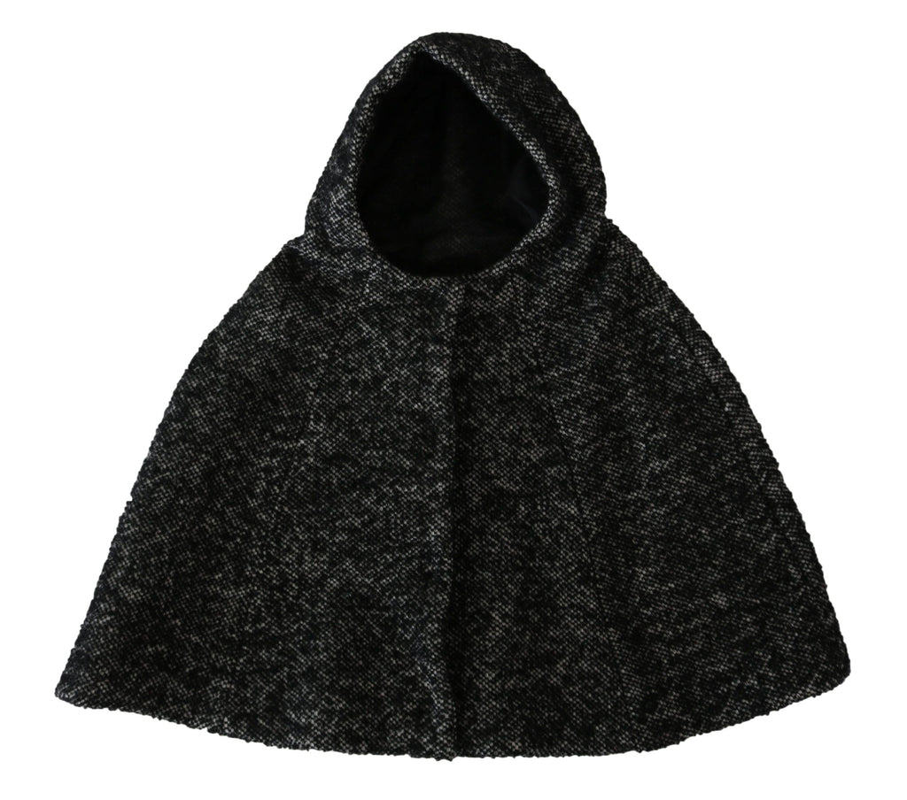 Dolce & Gabbana Gray Tweet Wool Kaftan Jacket Coat Top