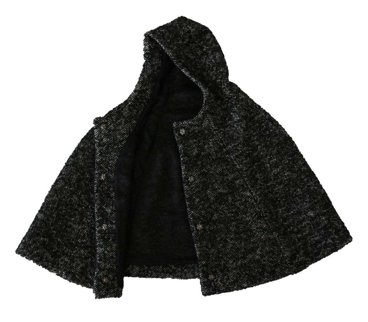 Dolce & Gabbana Gray Tweet Wool Kaftan Jacket Coat Top