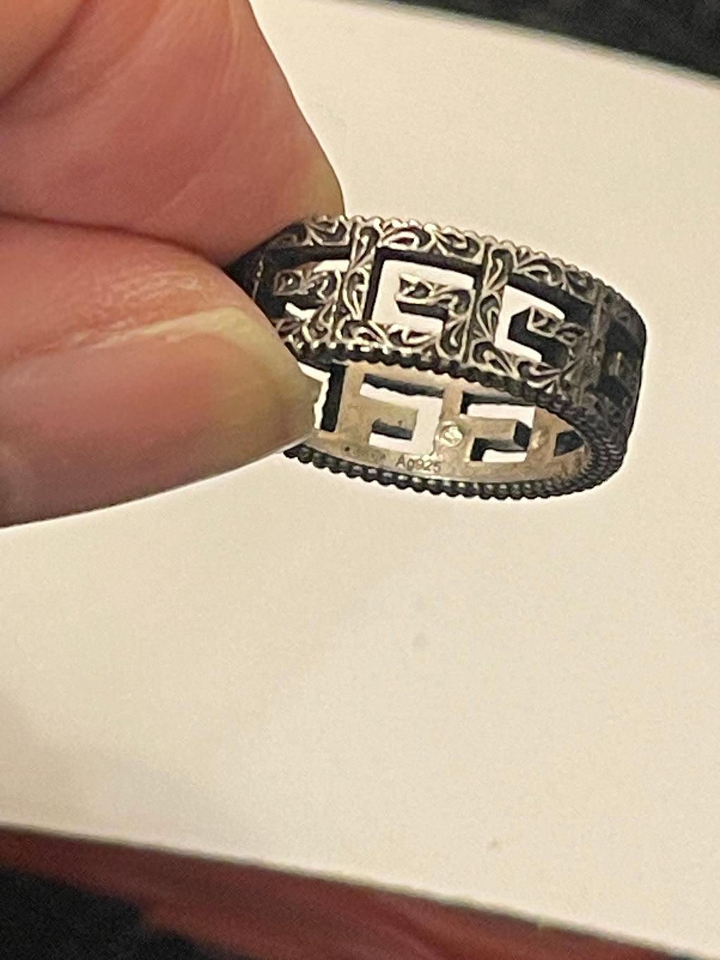 Gucci Block GG Silver Ring