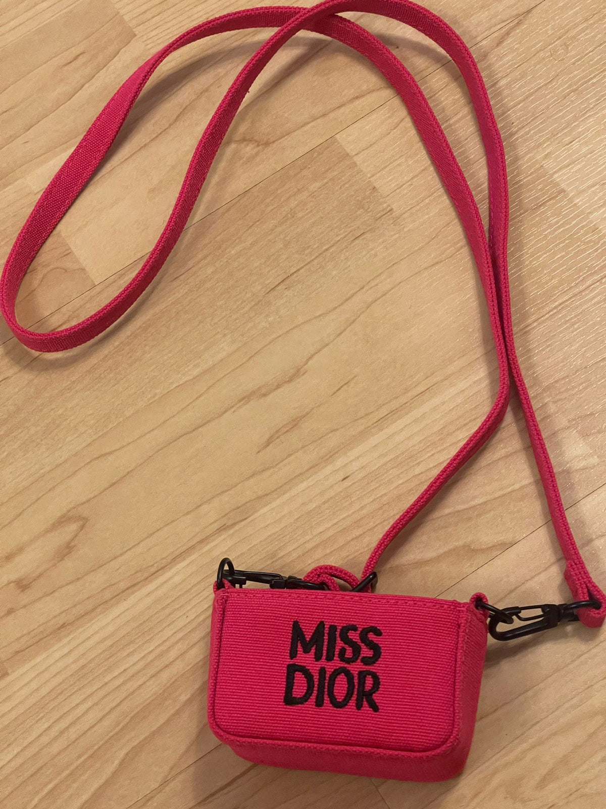 Dior Miss Dior Fuschia Pink Limited Edition Mini Pouch with Strap