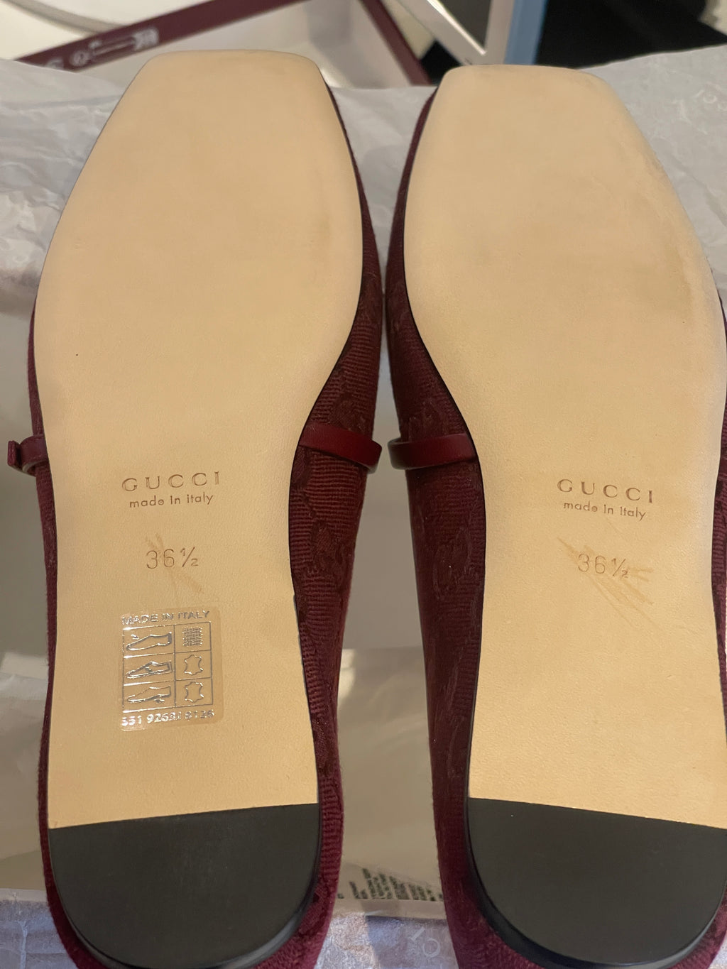Gucci Ballet Flats in Ancora Red