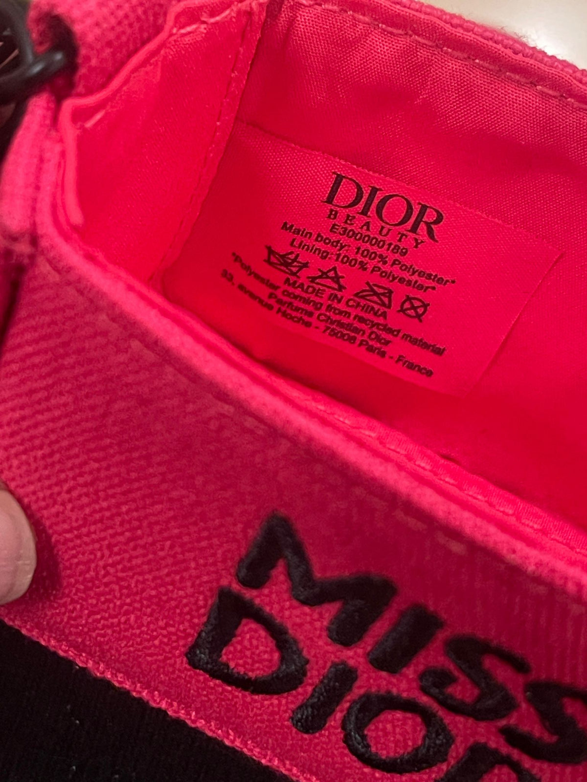Dior Miss Dior Fuschia Pink Limited Edition Mini Pouch with Strap