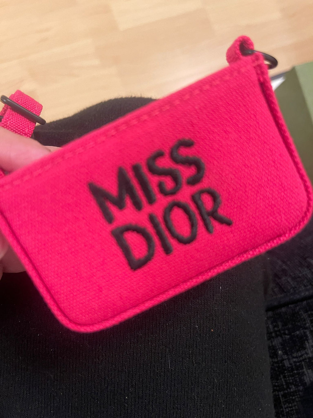 Dior Miss Dior Fuschia Pink Limited Edition Mini Pouch with Strap