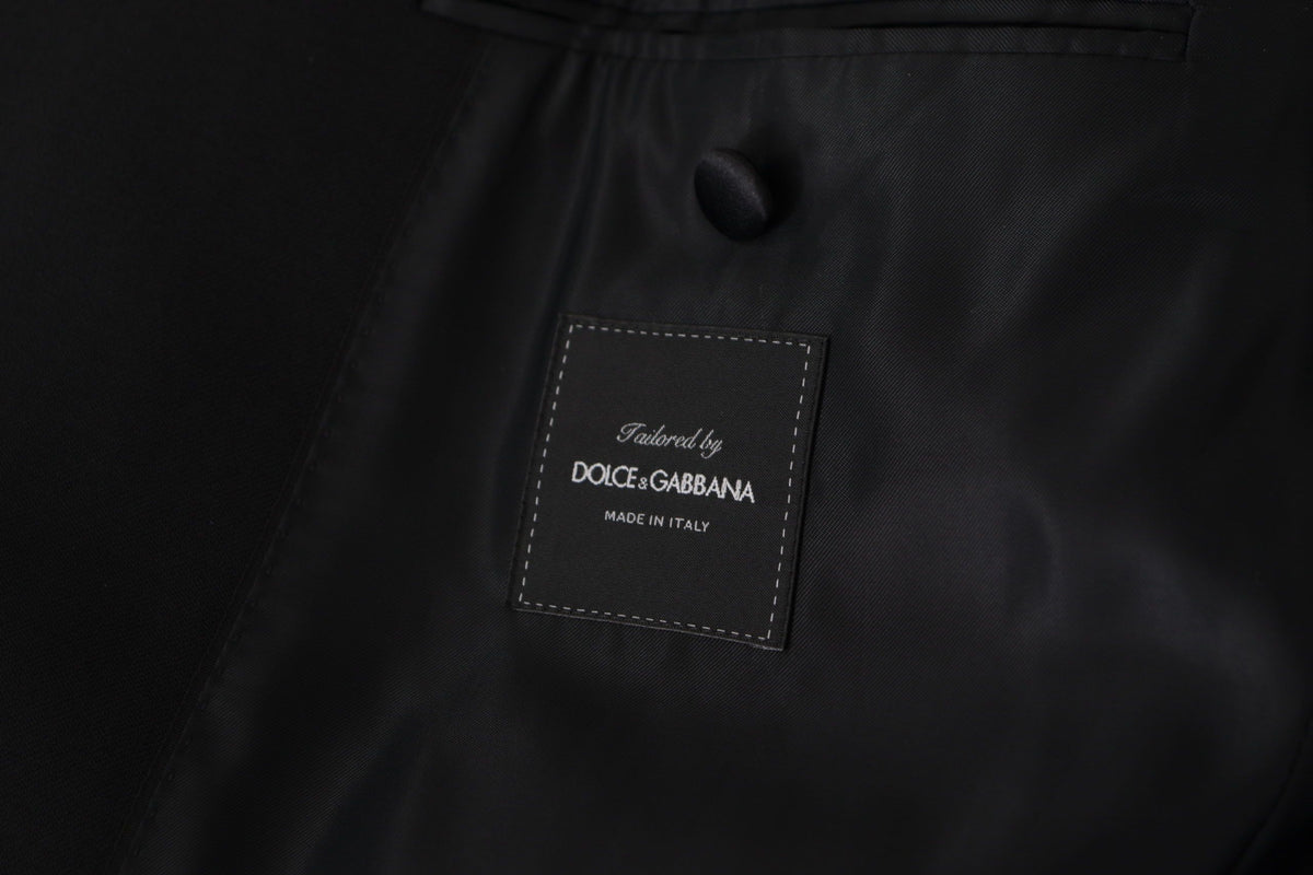 Dolce & Gabbana Black Double Breasted Coat Blazer Jacket