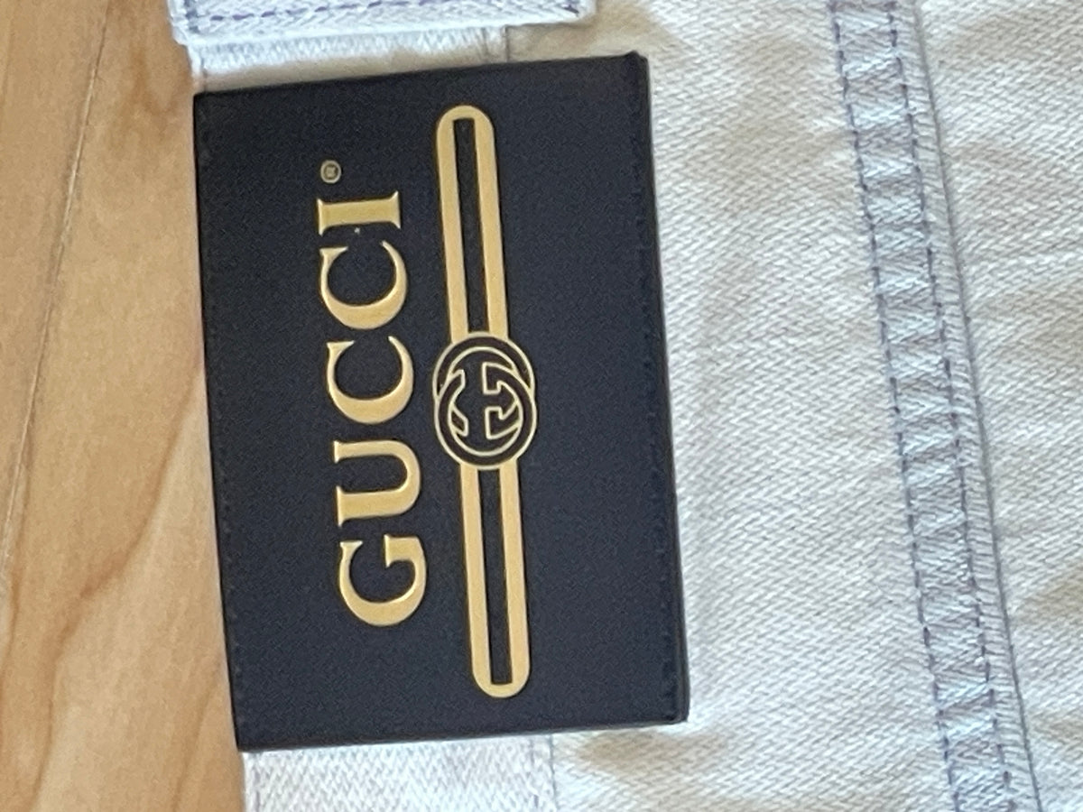 Gucci Denim and embroidered Tiger Long Shorts/ 3/4 Jeans