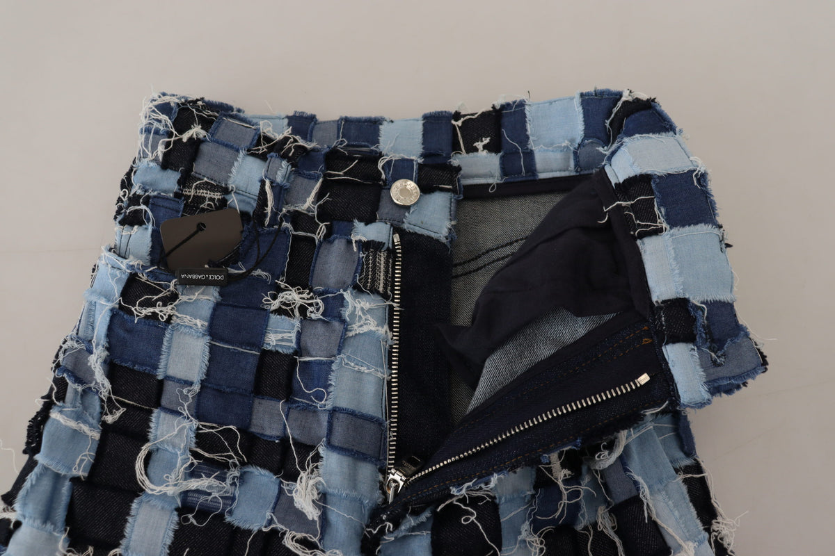 Dolce & Gabbana Multicolor Patchwork Cotton Denim Jeans