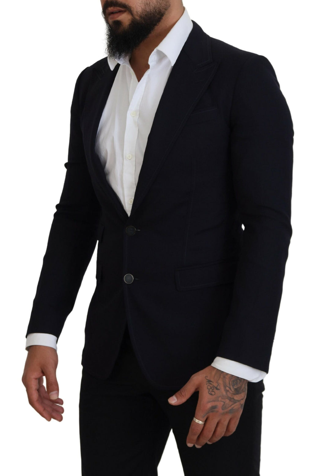 Dolce & Gabbana Blue Wool Formal Taormina Blazer