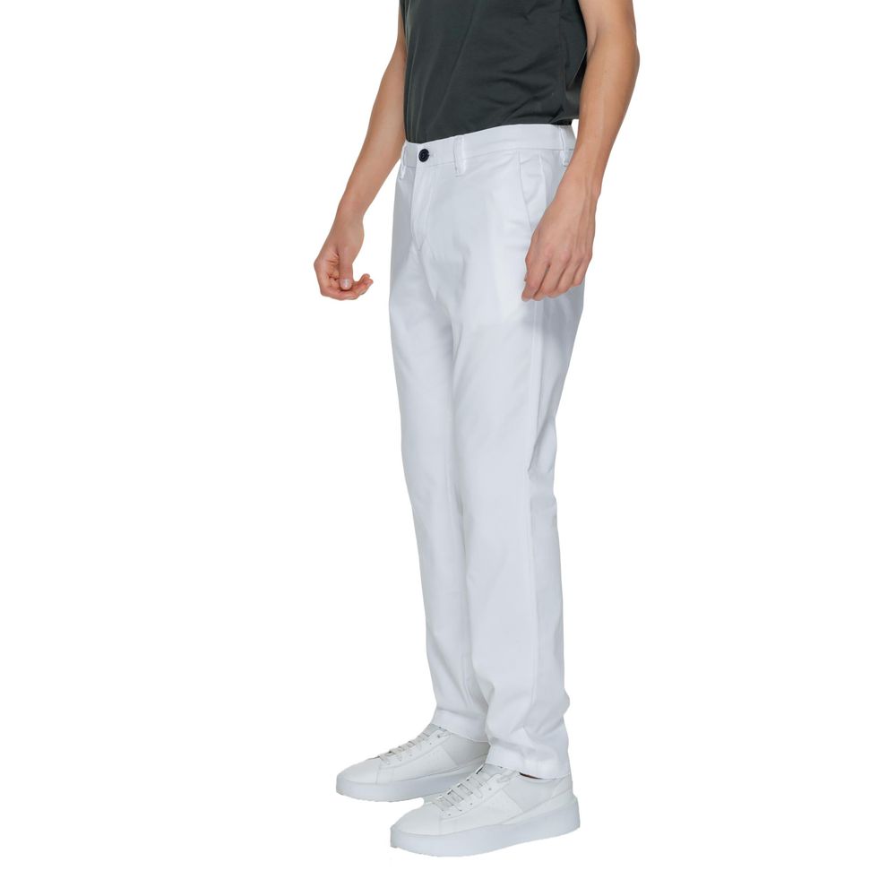 Armani Exchange White Cotton Casual Pants