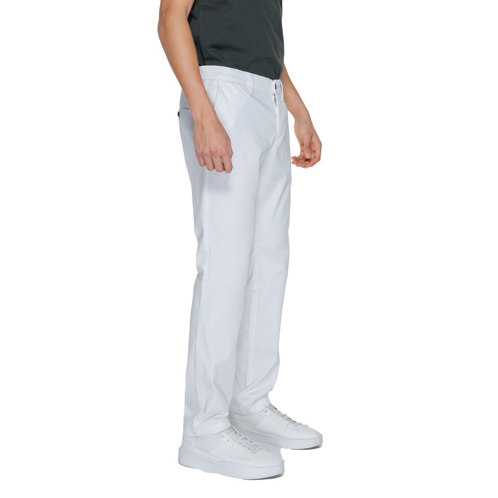 Armani Exchange White Cotton Casual Pants