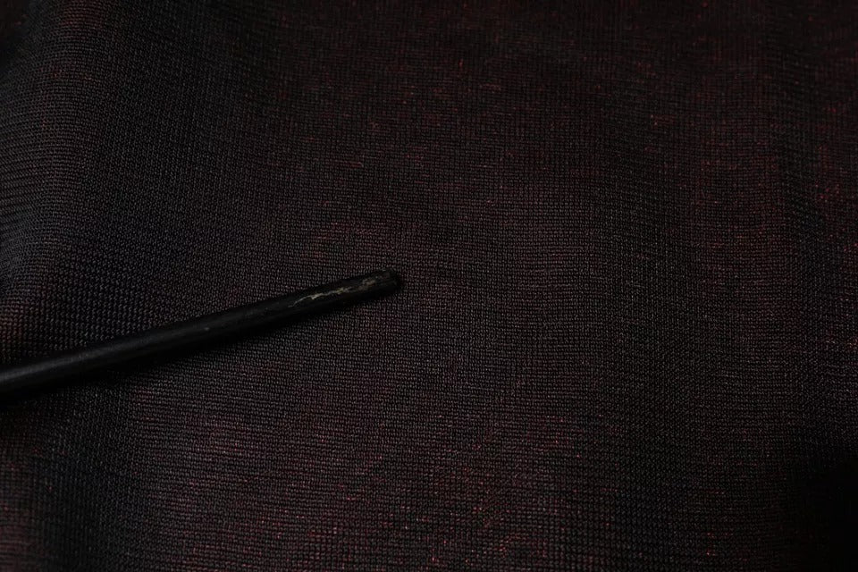 Dolce & Gabbana Maroon Polyester Crew Neck Pullover Sweater