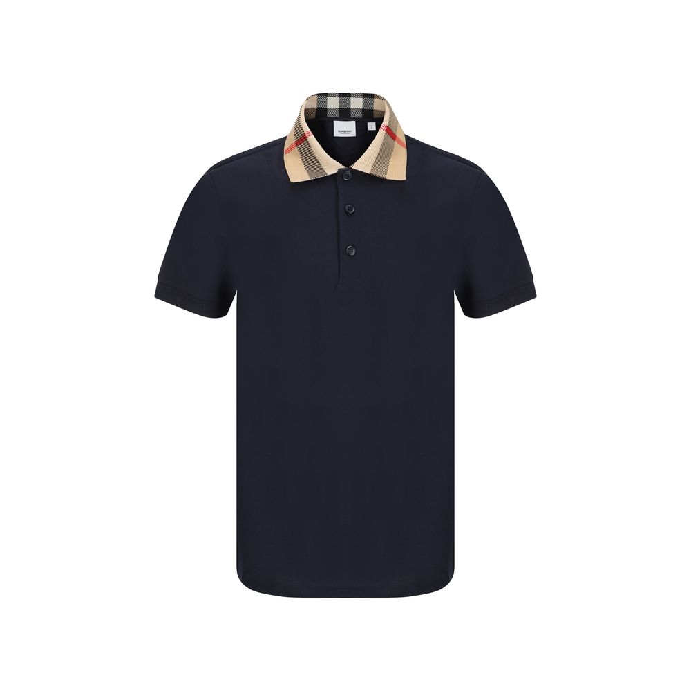 Burberry Blue Cotton Polo Shirt
