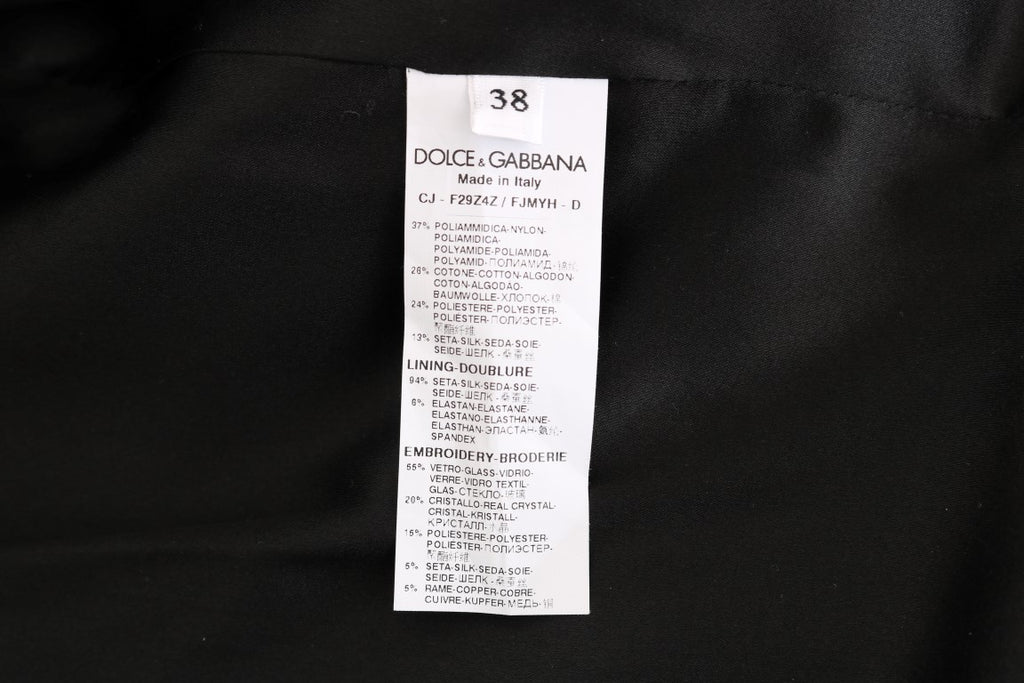 Dolce & Gabbana Black Brocade Blazer Jacket