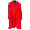 Gucci women’s wool coat in red with GG Marmont buttons