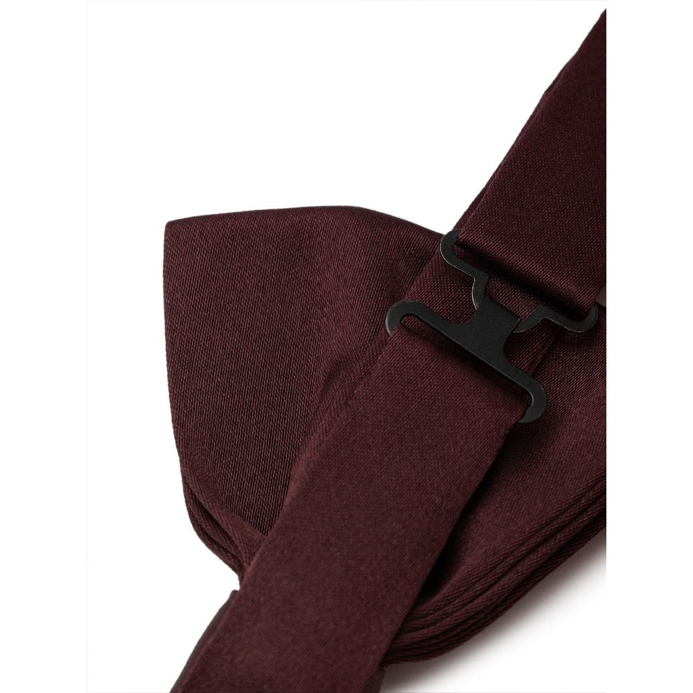 Dolce & Gabbana Burgundy Silk Bowtie