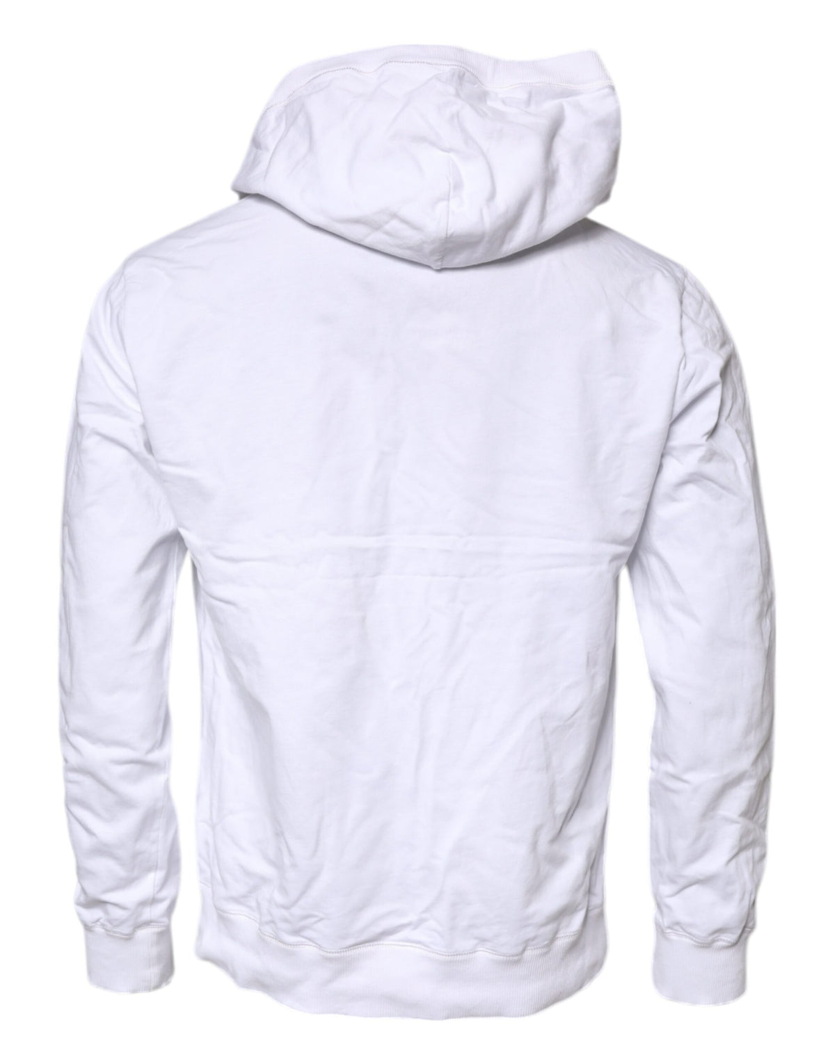 Dolce & Gabbana White Cotton Hooded Sweatshirt Sweater