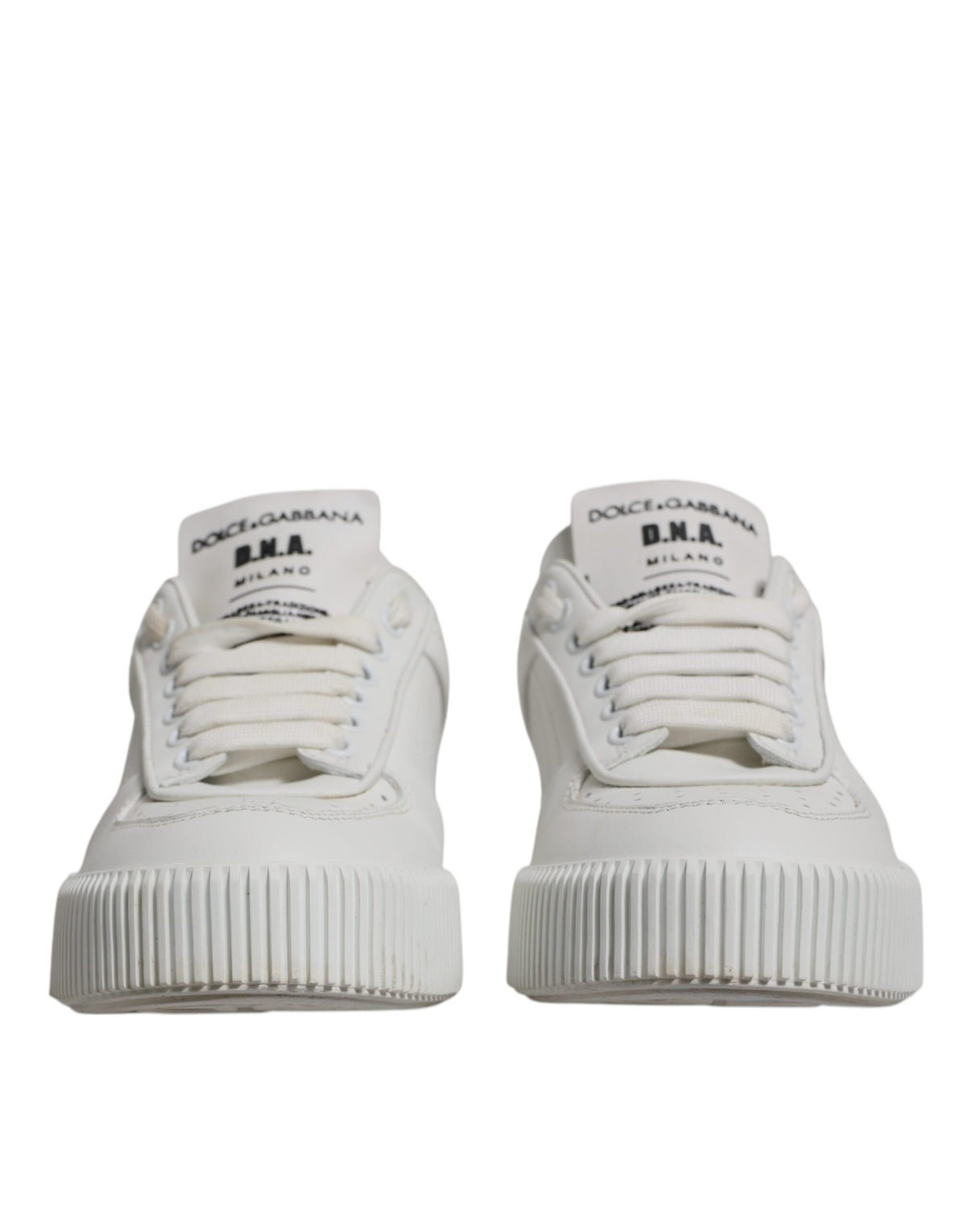 Dolce & Gabbana White Miami Leather Low Top Sneakers Shoes
