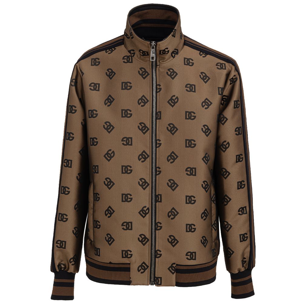 Dolce & Gabbana Bronze Polyester Shell Jacket