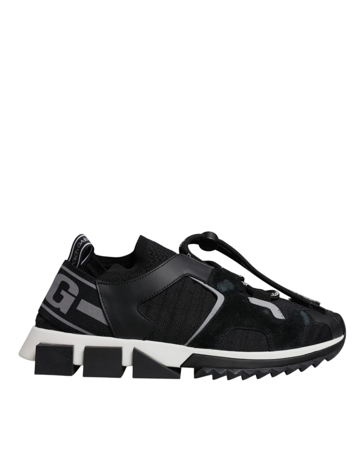 Dolce & Gabbana Black Mesh Sorrento Trekking Sneakers Shoes