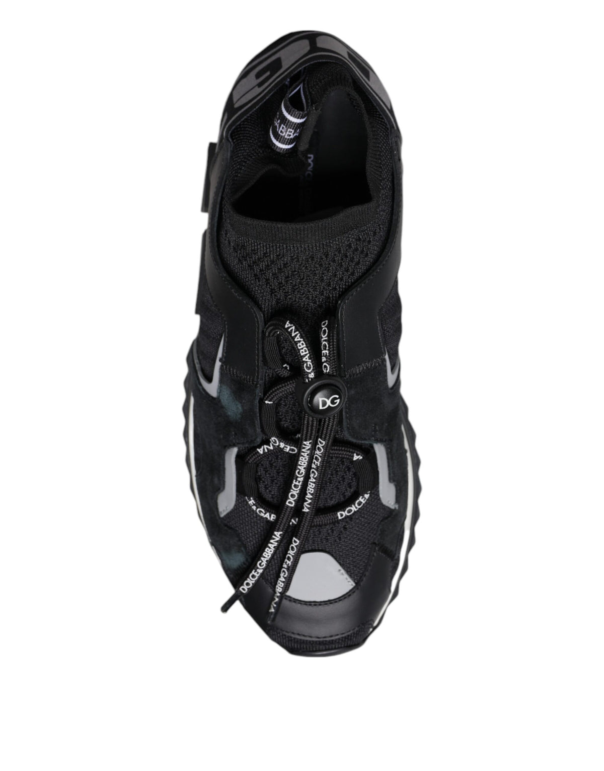 Dolce & Gabbana Black Mesh Sorrento Trekking Sneakers Shoes