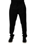 Dolce & Gabbana Black Wool Jogger Sweatpants Pants