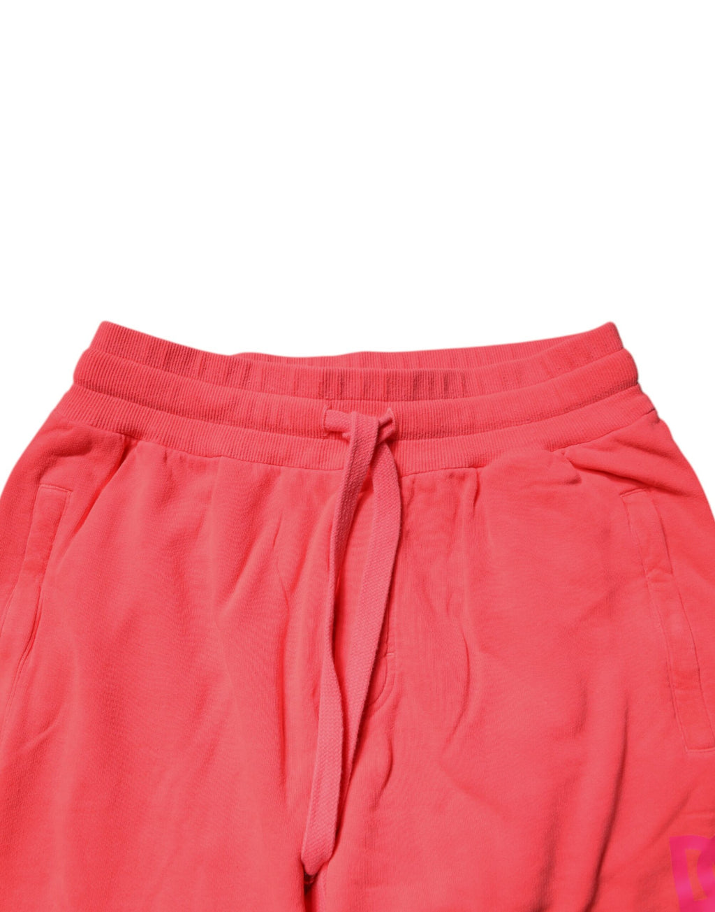 Dolce & Gabbana Neon Red Cotton Jogger Men Sweatpants Pants
