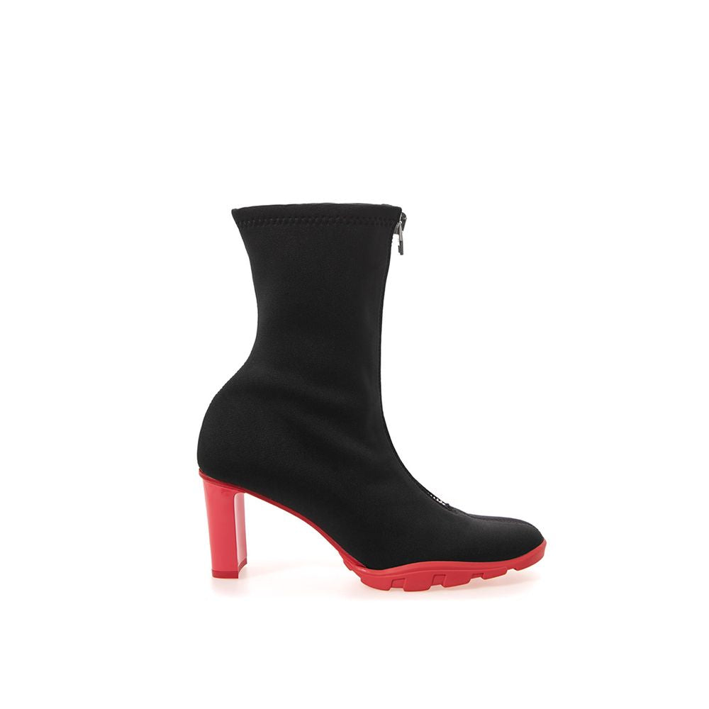 Alexander McQueen Black Neoprene Ankle Boots