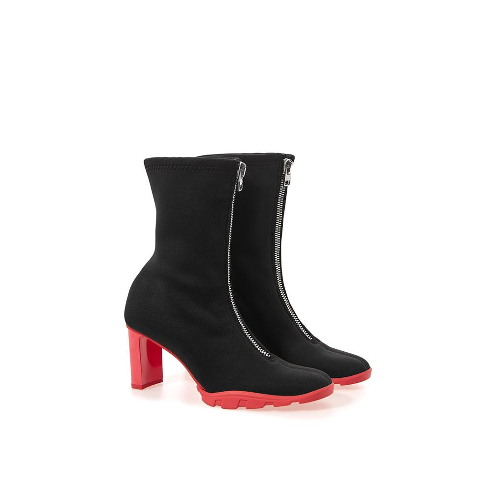 Alexander McQueen Black Neoprene Ankle Boots