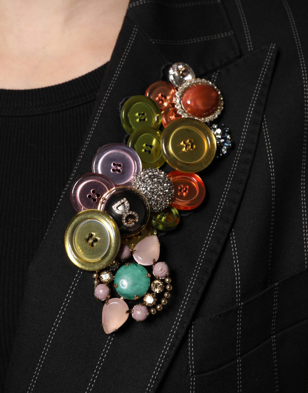 Dolce & Gabbana Multicolor Patchwork Embellished Coat Jacket